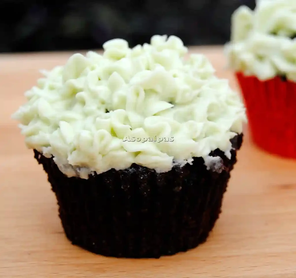 Imagen de los Cupcakes de Chocolate y Frostíng de Menta 